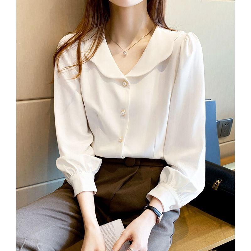 CHICCHIC Áo sơ mi dài tay áo thời trang nữ