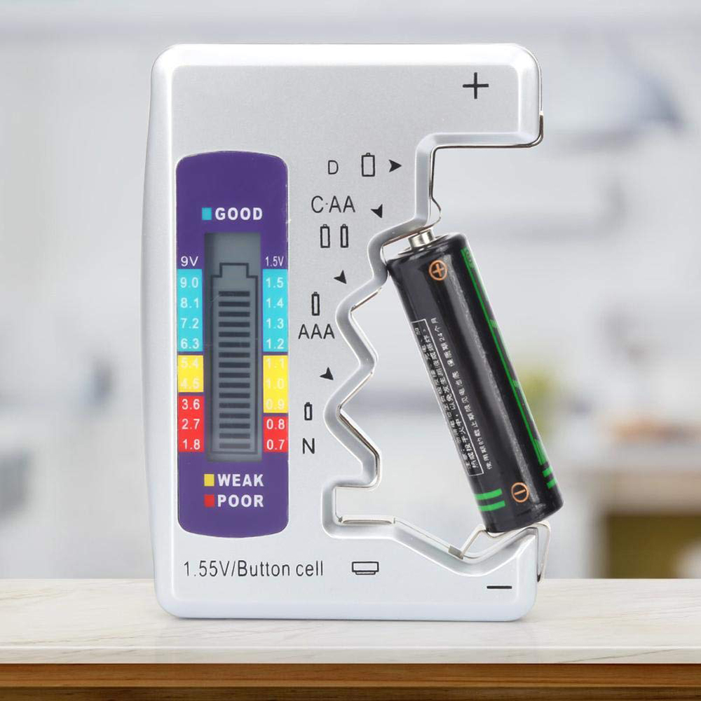 BT-886 Portable Battery Capacity Indicator Compact Size Lithium Battery Level Tester Digital Display Battery Voltage Meter Battery Volt Monitor Detector