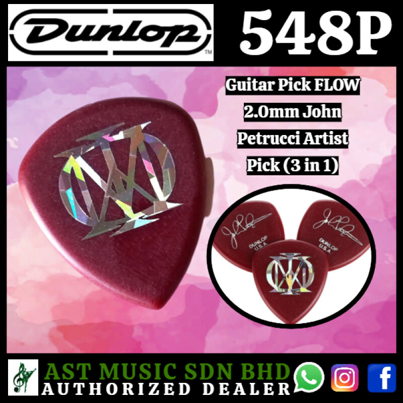 Jim Dunlop Guitar Pick FLOW 548P 2.0mm John Petrucci Artist Pick (3pcs) Malaysia