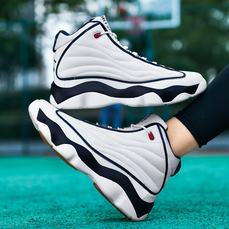 Basketball Shoes for Men Non-slip Sneakers for Women Wear-resistant Sport Running Shoes High Top Student Shoes Big Size 36-45 YUANSHENG