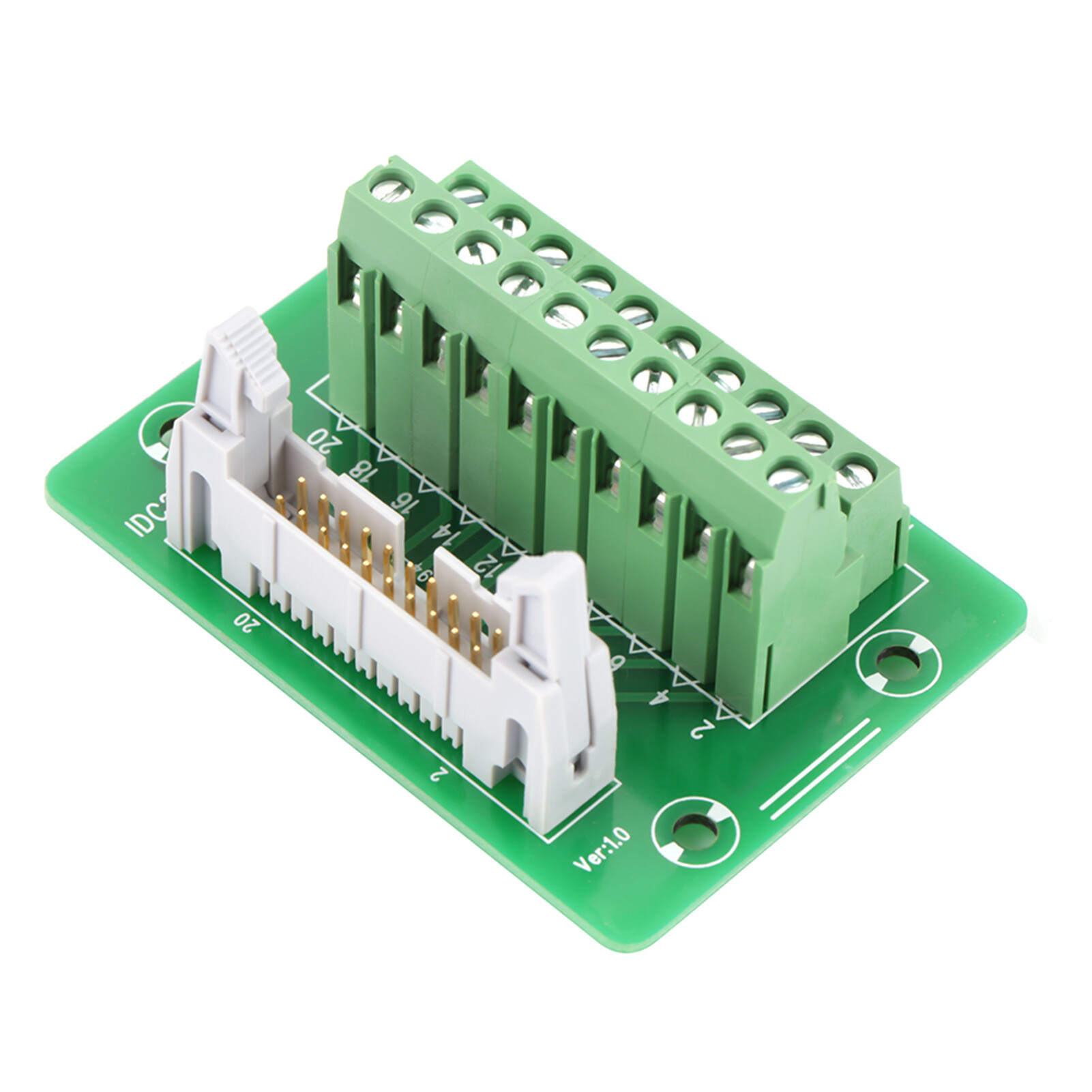 IDC20P 20Pin Male Header Burst Board Terminal Block Connector PLC Interface New