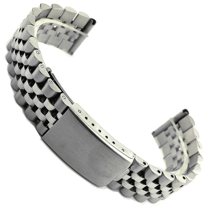 Jubilee Watch Wire Bracelet Stainless Steel Watch Band Bracelet Replacement Classic Folding Clasp Jubilee Strap 18 20 22mm Men Watches Accessories