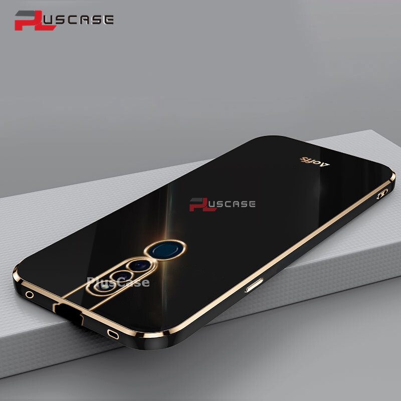PlusCase for OPPO F11 Pro 6D Plating Soft Case Lens Protector Square Frame Silicone Glossy Shockproof Phone Back Cover