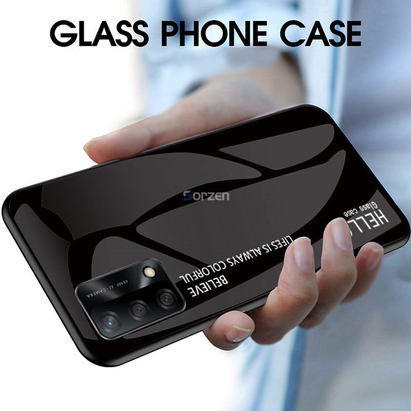 Ốp Kính Cường Lực Gradient Chống Sốc Cho OPPO A95 4G /A74 4G Ốp Lưng Bảo Vệ Toàn Bộ