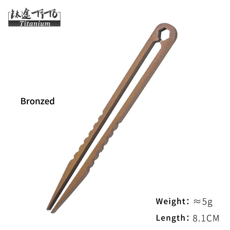 TiTo 1PC Clip Titanium Tweezers Pick Up Camping EDC Multi purpose Gadget Professional Camp Outdoor Pocket Maintenance Tool