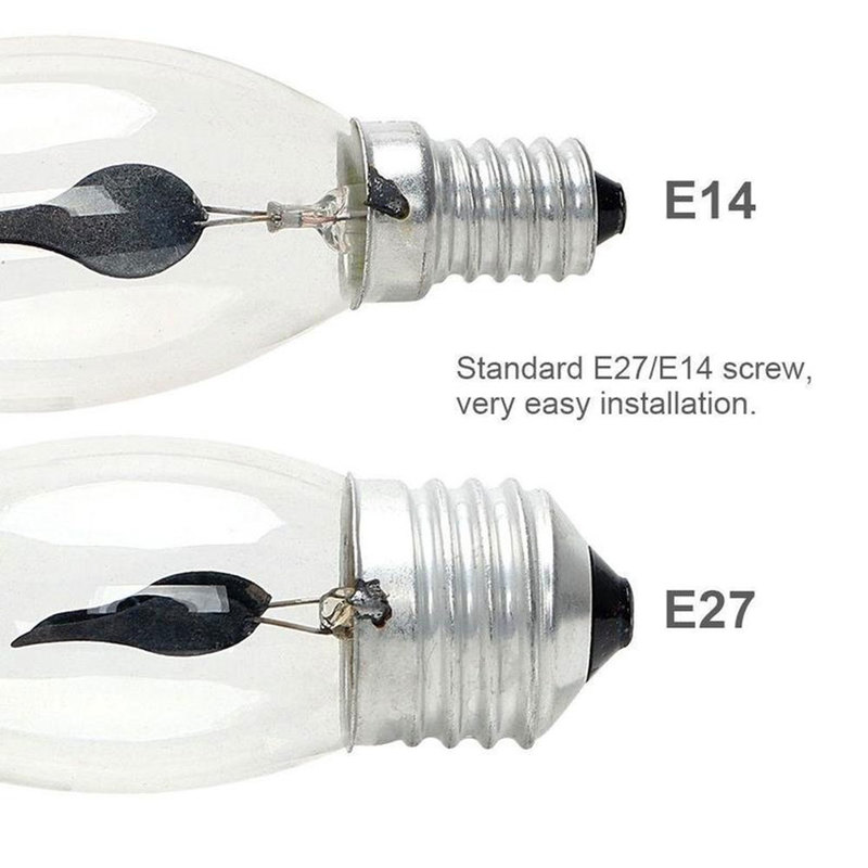 Bóng Đèn Led Edison E27 E14 Đèn Đầu Ngọn Nến Mới Lạ Trang Trí Ngọn Lửa Hiệu Ứng Nhấp Nháy Cổ Điển