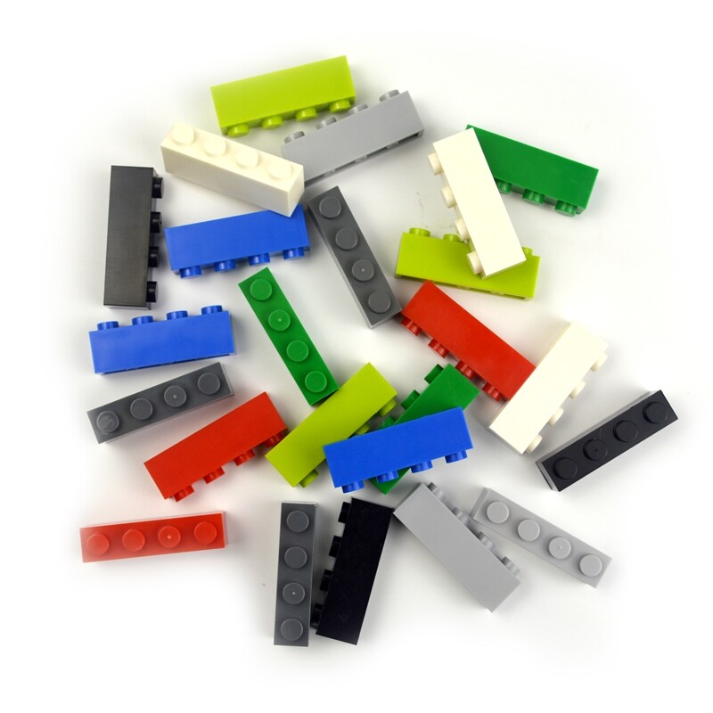Wuhui 100g60pcs Diy Building Blocks Figures Thick Bricks 1x4 Dots Educational Creative Plastic Toys Compatible With Leduo For Children Building Bricks Kids Toy Toys For Boys Girls Compatible With All Brands