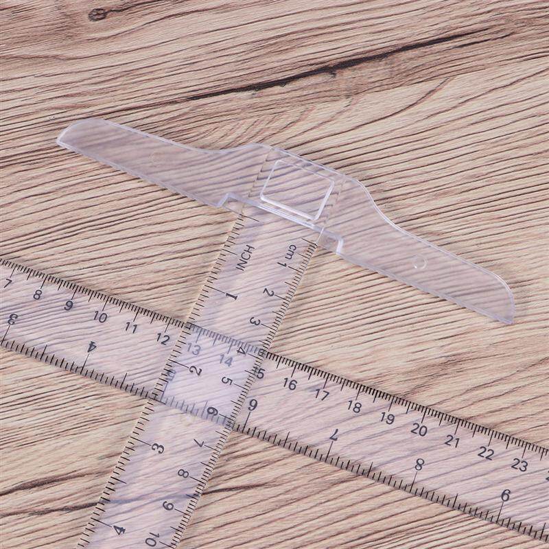 2 Chiếc Thước Nhựa Cân Hai Mặt Hình Vuông Chữ T 30Cm Thước Đo Hình Chữ T Để Soạn Thảo Và Bố Trí Công Việc Chung (Inch, Cm)
