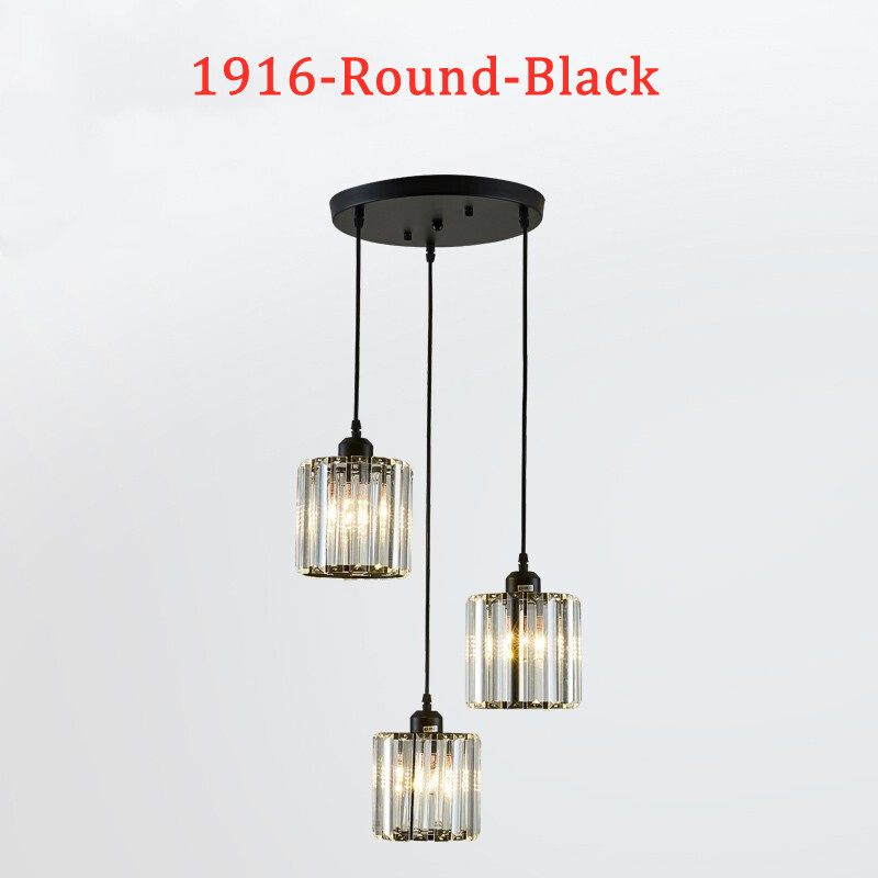 Ceiling Lights Modern K9 Crystal Pendant Lights Fixture Gold&Black Kitchen Dining Room Bedside Hanging Lamps Luminaire Suspension Lights
