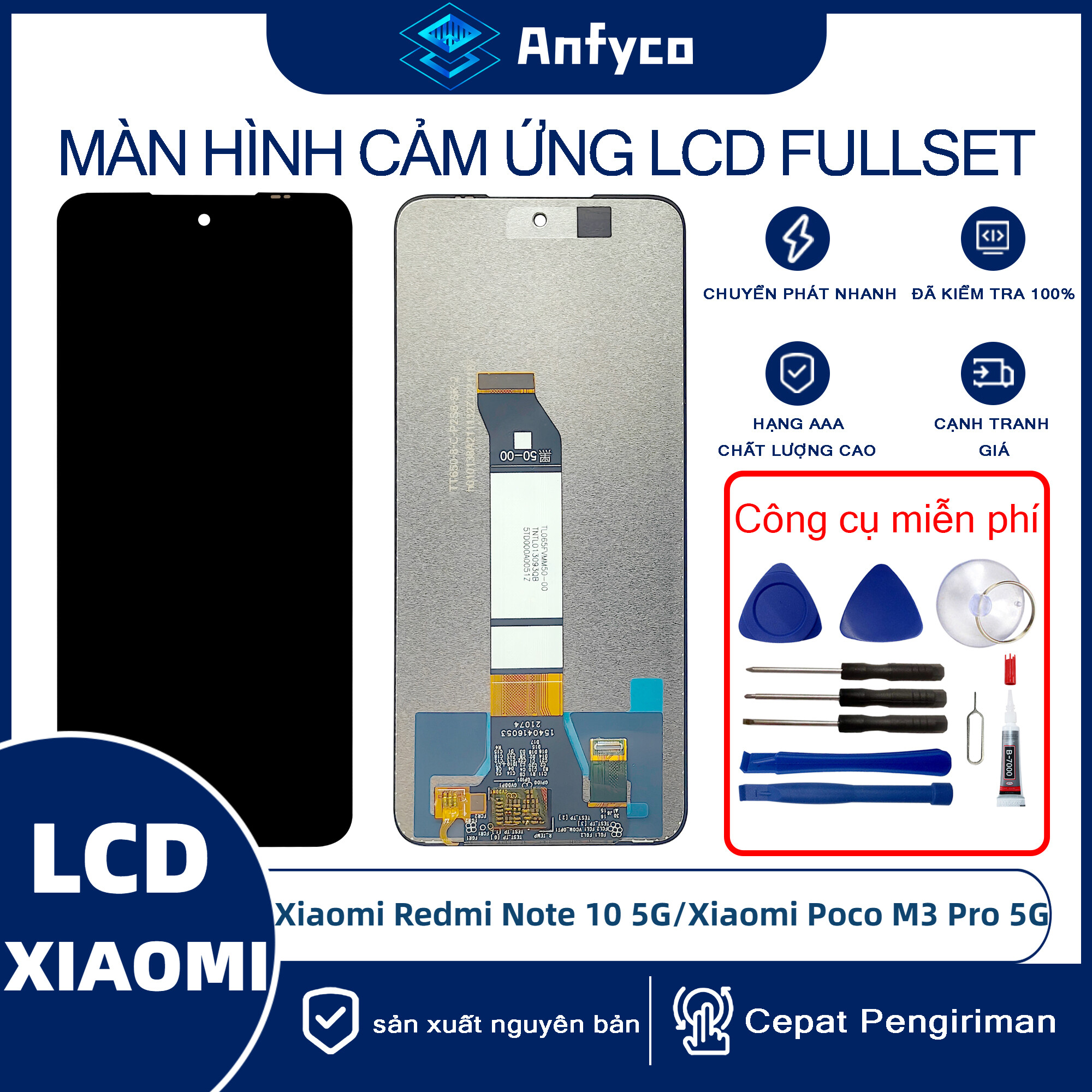 Redmi note 10 4g/redmi note 10s/redmi note 10 5g/xiaomi poco m3 pro 5g/redmi note 10 pro 4g original lcd touch screen digitizer factory direct sales with repair tools for free
