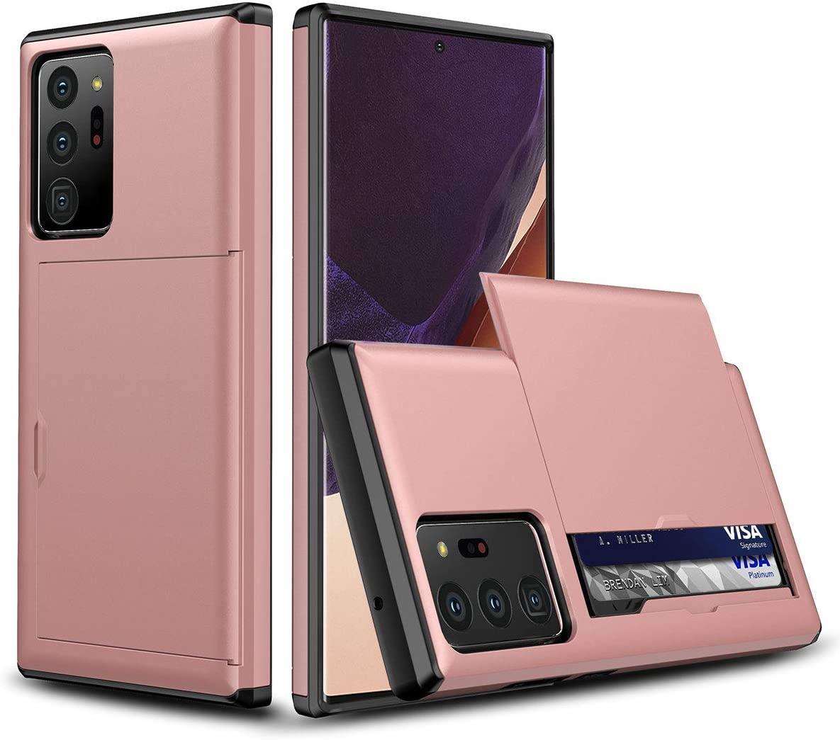 Case for Galaxy Note20 Ultra with Card Holder Wallet Case Slot Dual Layer Protective Cover for Samsung Galaxy Note 20 Ultra / Note 20