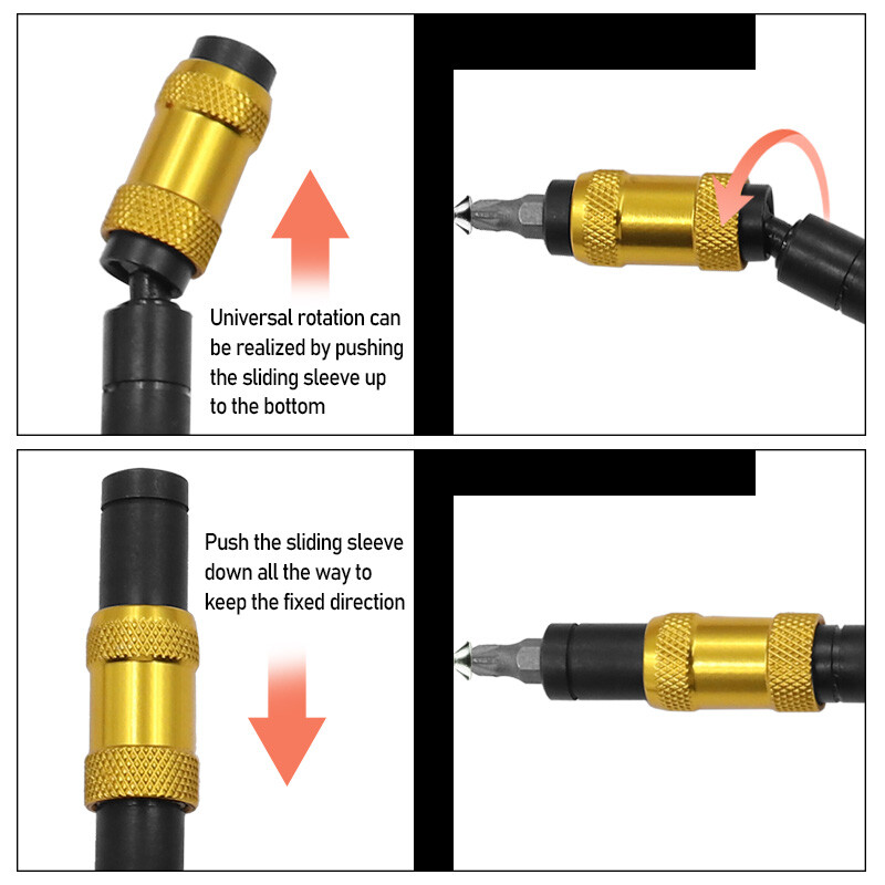 145mm 1/4 "Hex Magnetic Ring Screwdriver Bits Drill Hand Tools Drill Bit Extension Rod Quick Change Holder Drive Guide Screw Drill Tip