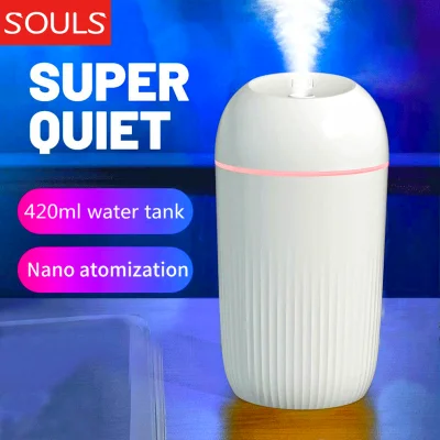 SOULS Air Humidifier 330ML/420ML Portable Ultrasonic Aroma Essential Oil Diffuser USB Cool Mist Maker Purifier Aromatherapy for Car Home