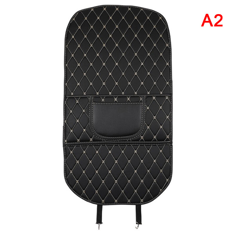 1Pcs Leather Car Seat Back Protector Mats Storage Bag Children Anti-Kick Pad