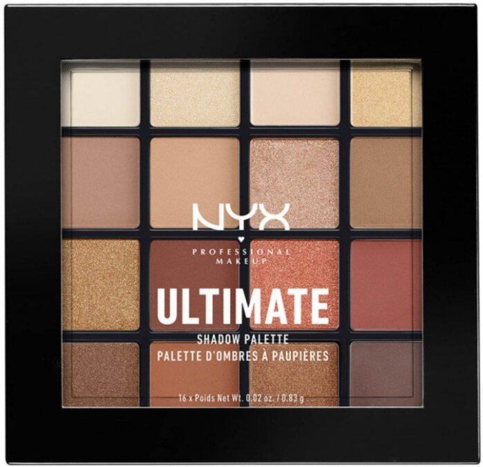 Nyx ultimate 16 colors eye shadow palette - 03 warm neturals