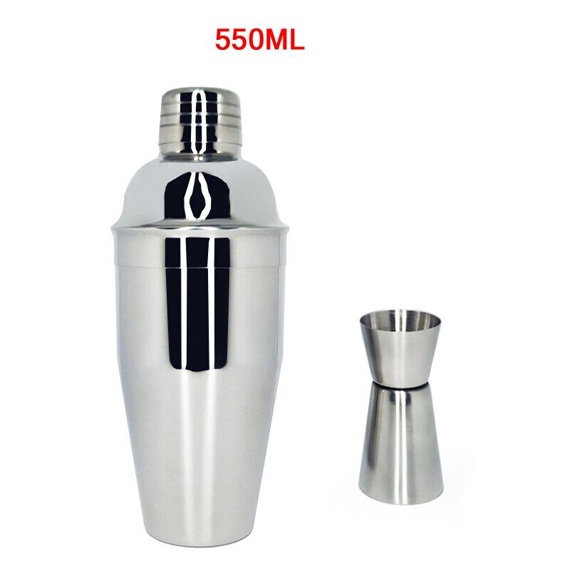 550/750ml Stainless Steel Cocktail Shaker Set Shaker Cup Cocktail Kit Snow Grams Cup Bar Tools With 15/30ml Measuring Cup