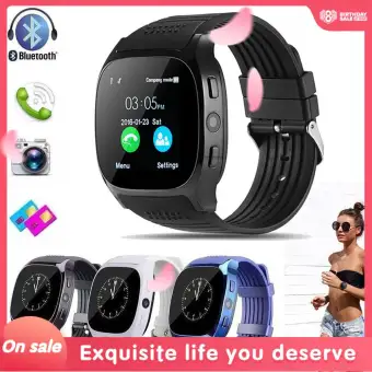 2018 bluetooth smart watch smart bracelet with camera support sim tf watch