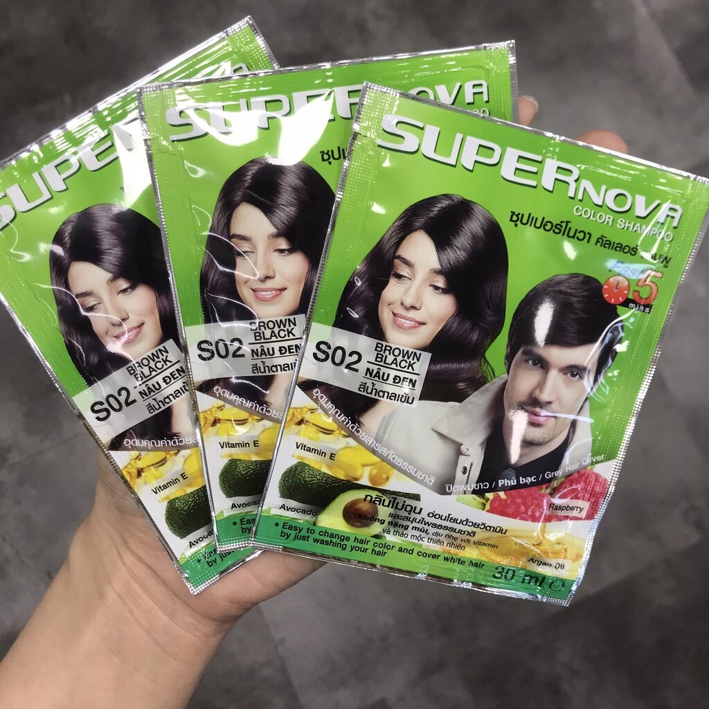 Thuốc nhuộm tóc Super Nova Color Shampoo - Gói dầu gội 30ml