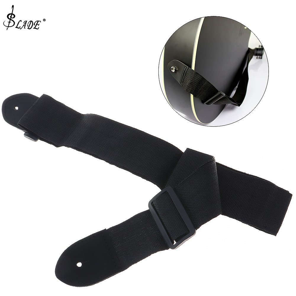 SLADE 68-124cm Universal Adjustable Nylon Guitar Strap with PU Leather Ends for Guitar Player