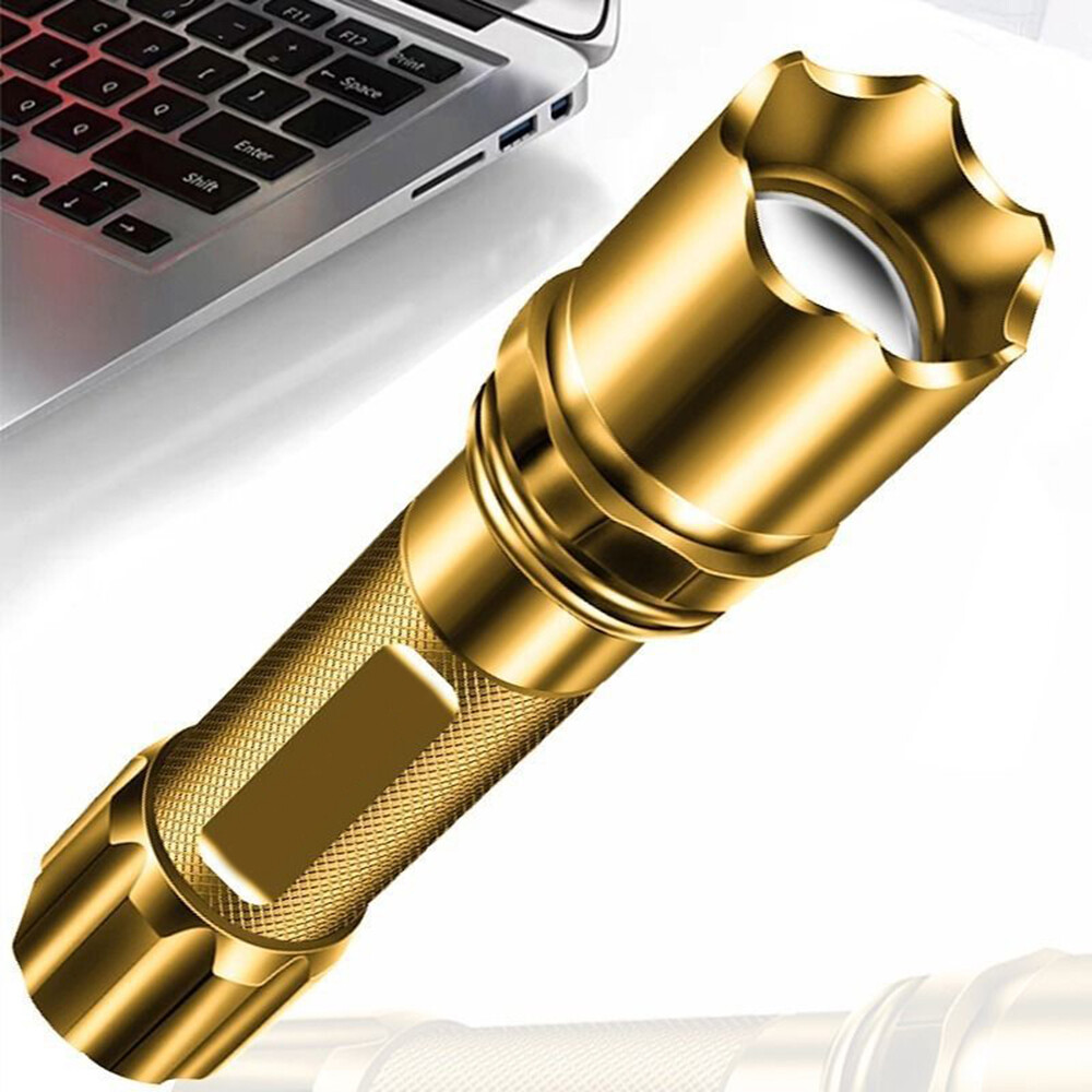 Original Seasboat LED Flashlight Strong Light Mini Portable Multifunction USB Charging Outdoor Long-range Small Mini Portable Multi-functional Household Aluminum Alloy Flashlight