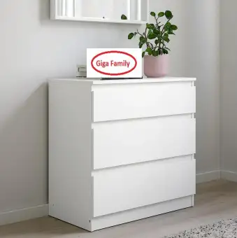 I K E A Kullen Chest Of 3 Drawers Dark Brown Lazada