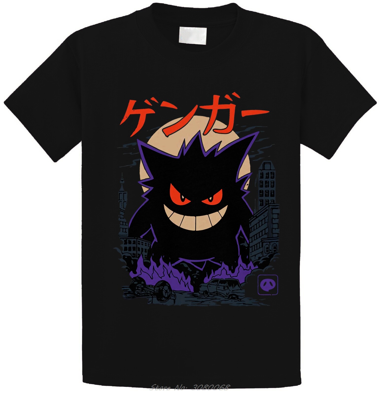 Unisex Gengar Kaiju Japan Style Pokemon Tshirt Mens Tshirt Cotton Short ...