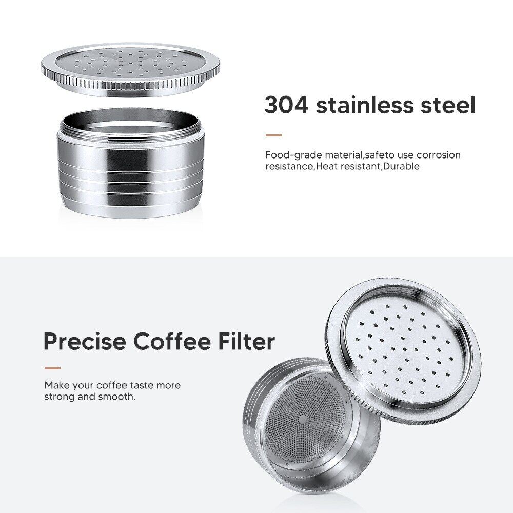 Stainless Steel Refillable Espresso Coffee Maker Capsule For Segafredo Machine Reusable Filter Coffee Pods