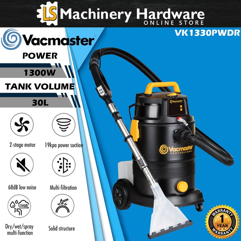 VACMASTER 3in1 Industrial Carpet Cleaner 30L VK1330PWDR Low Noise