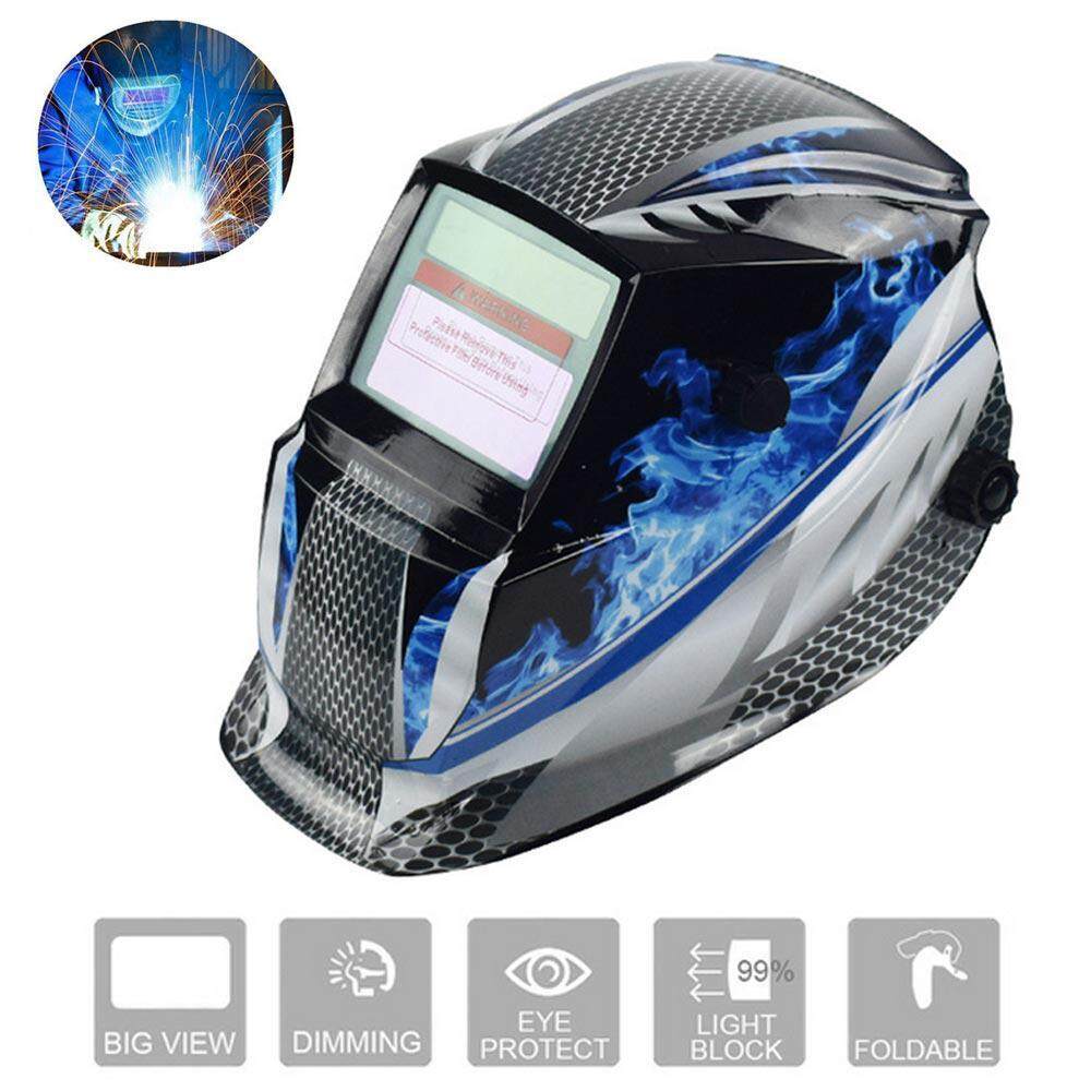Silynew Energi Surya Variabel Otomatis Fotolistrik Topeng Las Argon Arc Helm Las dengan Dipasang Di Kepala Topi Las