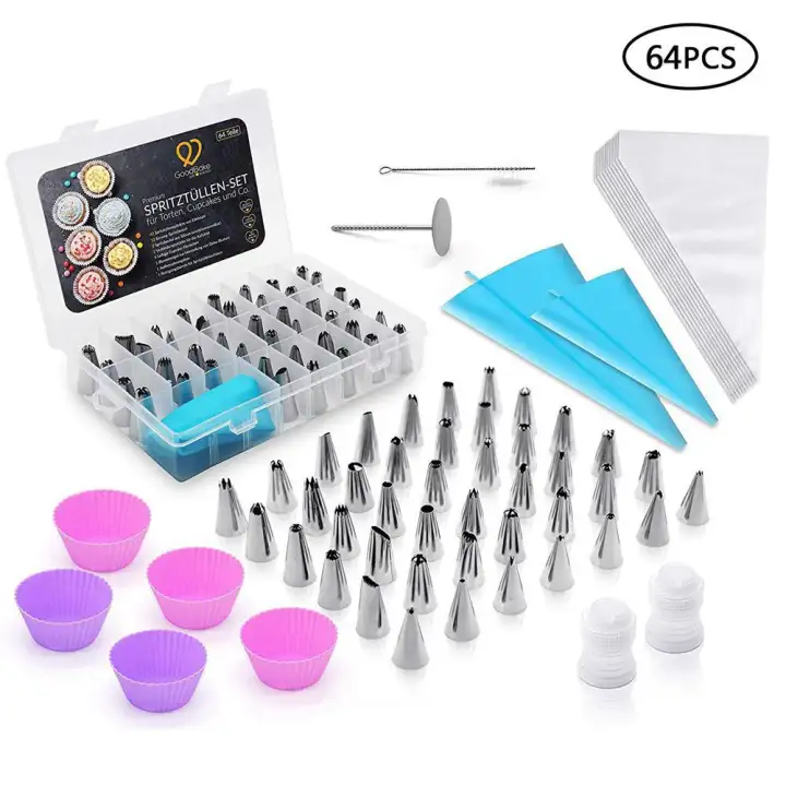 Silynew 64 Pcs Baking Tools Accessories Cake Decorating Supplies