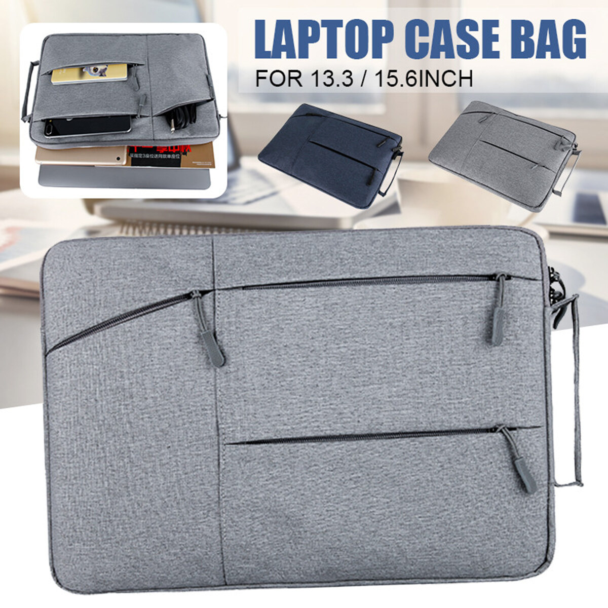 >> BÁO GIÁ TÚI CHỐNG SỐC LAPTOP KHÓA KÉO | Shopee Lazada Sendo Tiki mới nhất 28 Bao Đựng Laptop Chống Nước 13-14/15-16 Inch】 (1 Chiếc) Túi Bọc Có 3 Túi Khóa Kéo Thêm Cho Macbook Lenovo Dell HP Huawei Pro