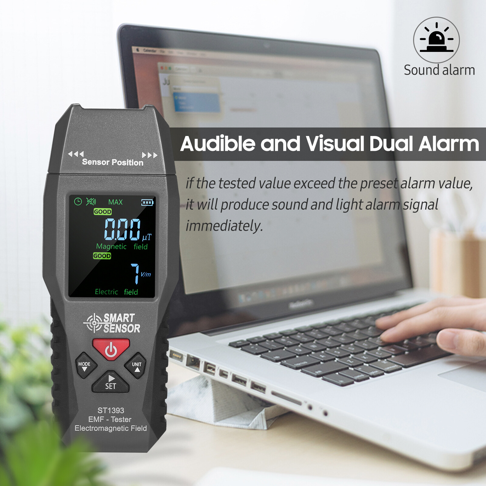 KKmoon SMART SENSOR ST1393 EMF Meter Electromagnetic Field EMF Detector Handheld Mini Digital LCD Electromagnetic Field Radiation Tester