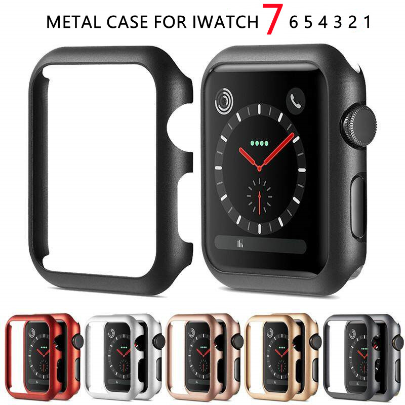 Hard Metal Case Protector Shell for Apple Watch Ultra 1 2 3 4 5 42MM 38MM 40MM 41mm 42mm 44MM 45mm 49mm Frame Cover aluminium Bumper for Apple watch Series 9 8 7 6 SE