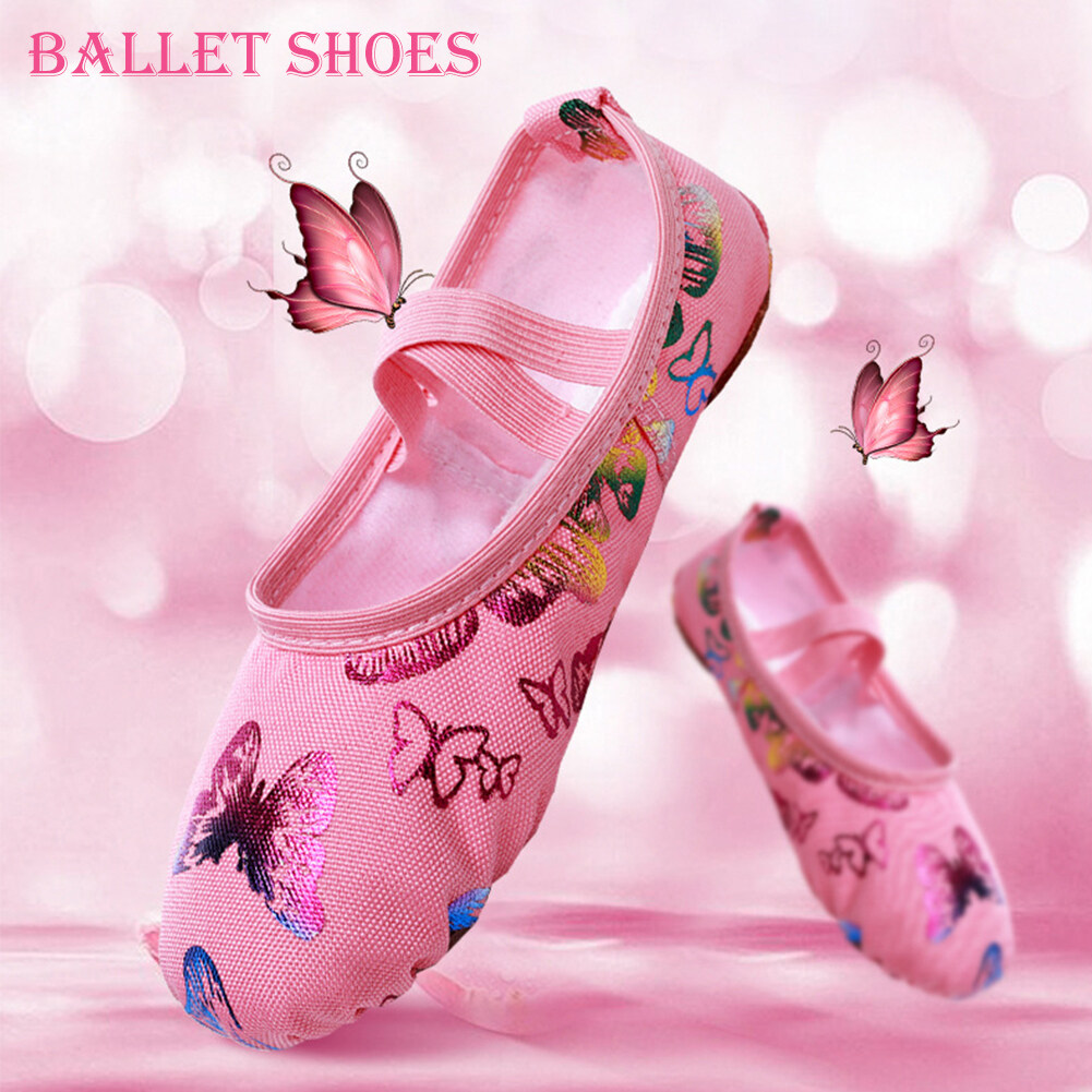 Childrens pink best sale ballet shoes