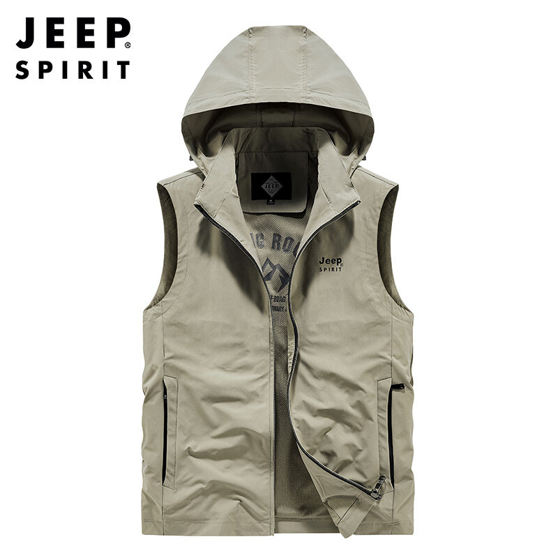 JEEP SPIRIT Men's Vest New Hooded 