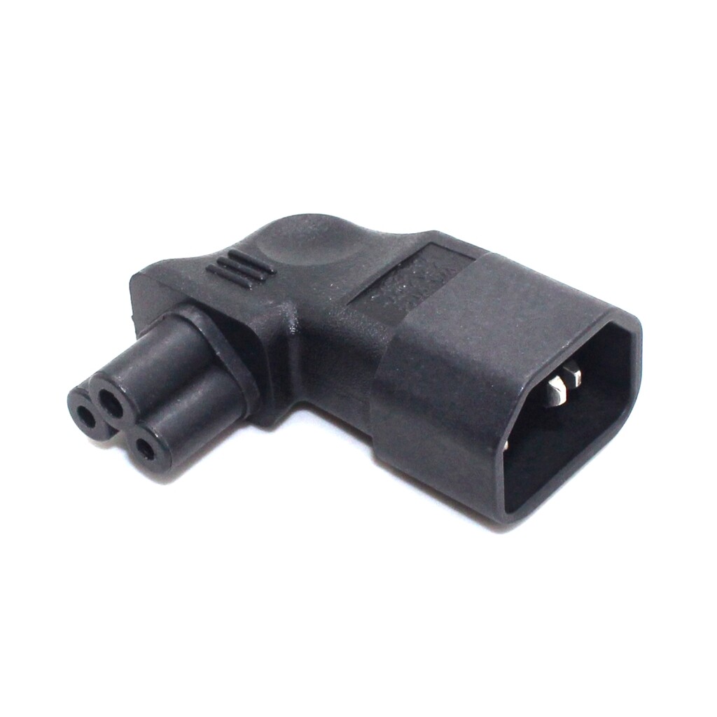Iec320 c5 power converter, iec c14 male plug to c5 up/left/right/strainght angle connector 10a 250v