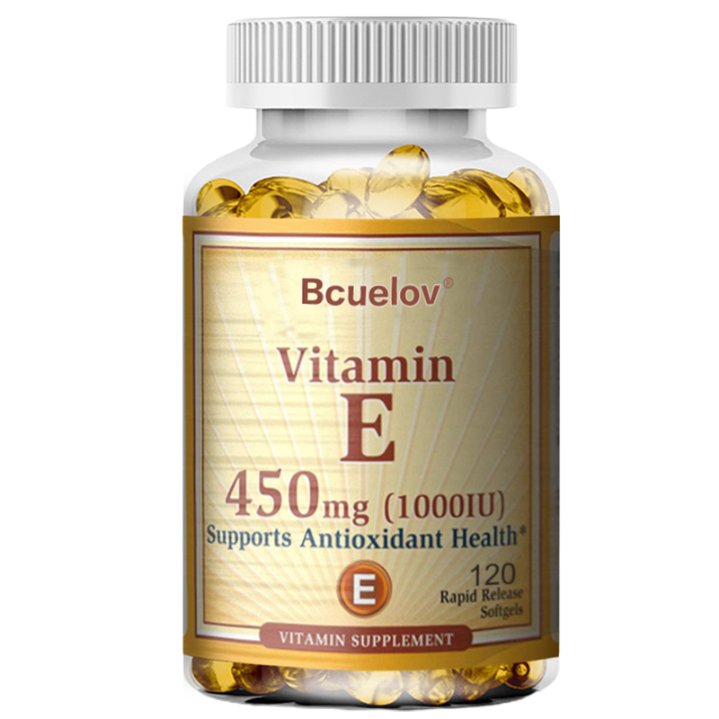 120 Capsules De Vitamine E 1000 UI - Santé Peau, Cheveux, Ongles - Naturel - Neuf - Xemenry