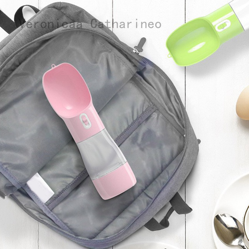 Veronicaa Chai Nước Cho Chó Catarineo Để Đi Bộ Và Chó Di Động Thiết Bị Đựng Nước Uống Với Hộp Đựng Thức Ăn, Cốc Kết Hợp Thiết Kế Có Thể Tháo Rời Để Uống Và Ăn, Thích Hợp Cho Mèo Và Chó Con