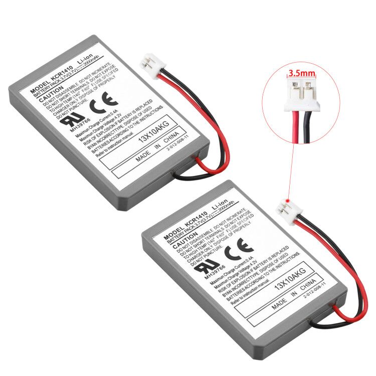 2 pcs battery & cable for sony playstation ps4 pro dual shock 4 pro controller
