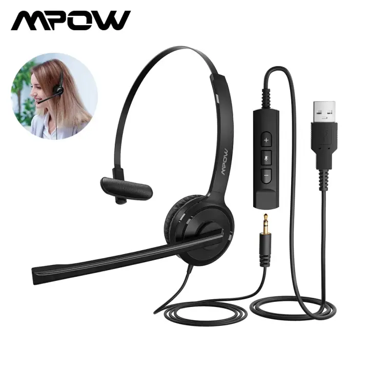 phone headset with mute button