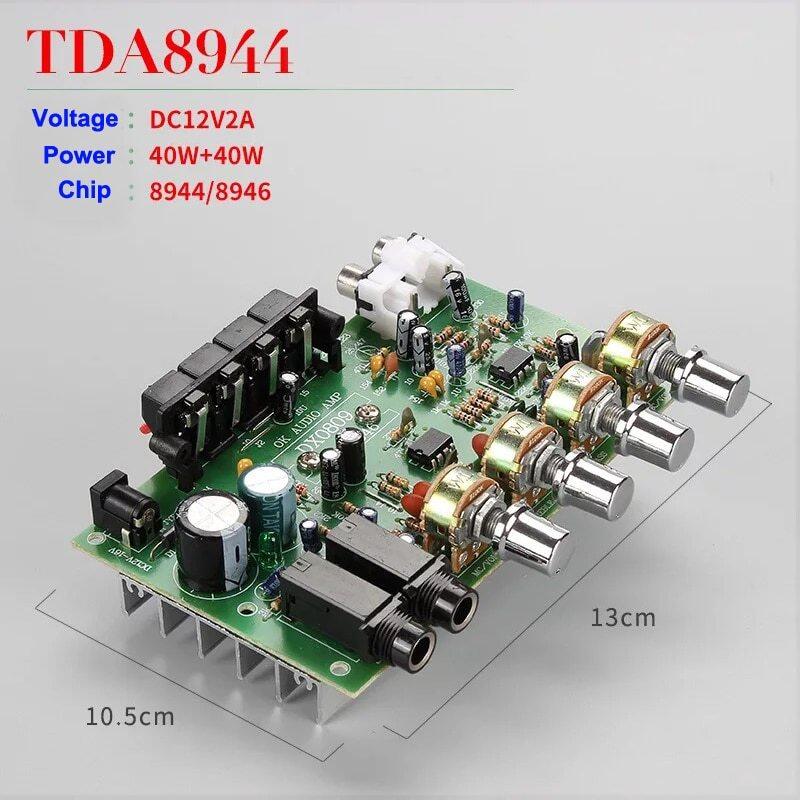 Bộ Khuếch Đại Âm Thanh Karaoke 40W + 40W TDA8944, Loa Kỹ Thuật Số, Loa Điều Khiển Âm Thanh Nổi Cho Xe Hơi