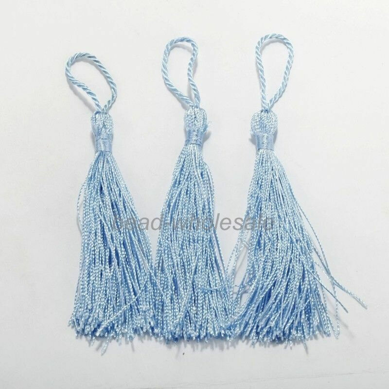 20pcs/pack 8cm Hanging Rope Silk Tassels Fringe Sewing Bang Tassel Trim Key Tassels for DIY Embellish Curtain Accessories