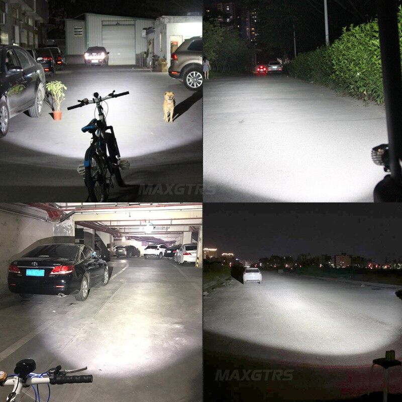 MAXGTRS LED Car External Headlight 15W 3000LM White High/Low Motorcycle DRL Headlamp Spotlight Drive Fog Spot Light DC12V/24V