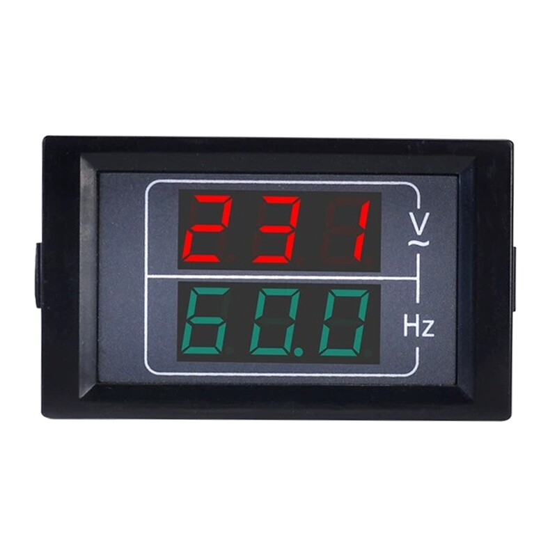 Voltage Frequency Meter Dual Display LED Digital AC Voltmeter Frequency Meter  AC50-500V 10.0-99.9 HZ for Industrial