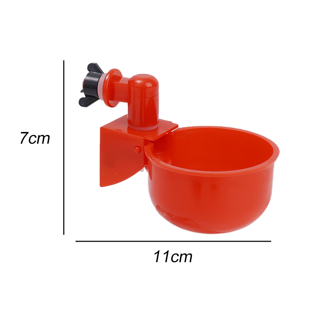 【88HomeStore】10/5 Pcs Chicken Duck Drinking Cup Automatic Drinker Chicken Feeder Plastic Poultry Farm Water Drinking Cups Easy Installation