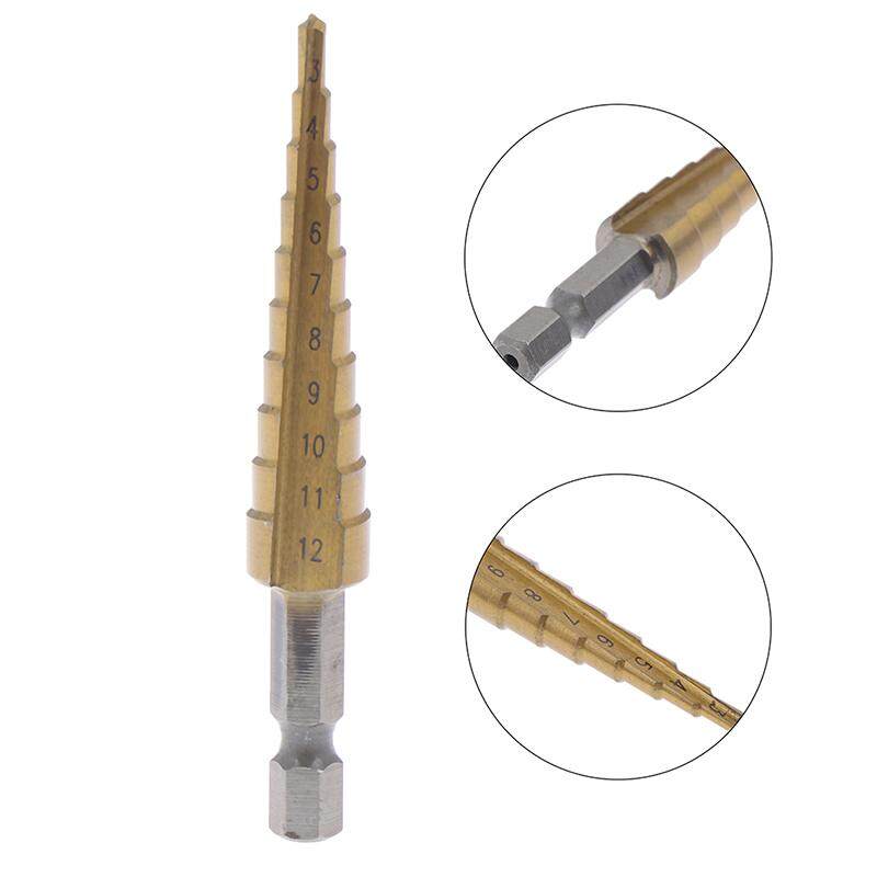 newdv2 312mm Coated Stepped Drill Bits Hex Handle Drill Bit Metal
