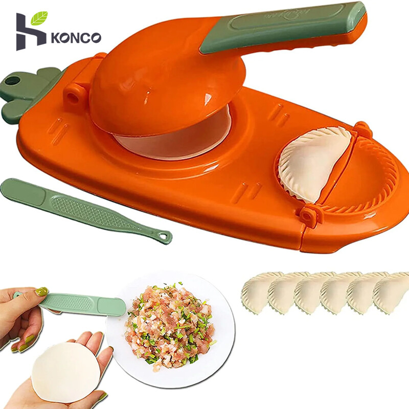Konco Dụng Cụ Làm Bánh Bao 2 Trong 1 Dụng Cụ Ép Bột Dụng Cụ Làm Bánh Bao Khuôn Bọc Dụng Cụ Làm Da Bánh Bao Ép Empanada Phụ Kiện Nhà Bếp