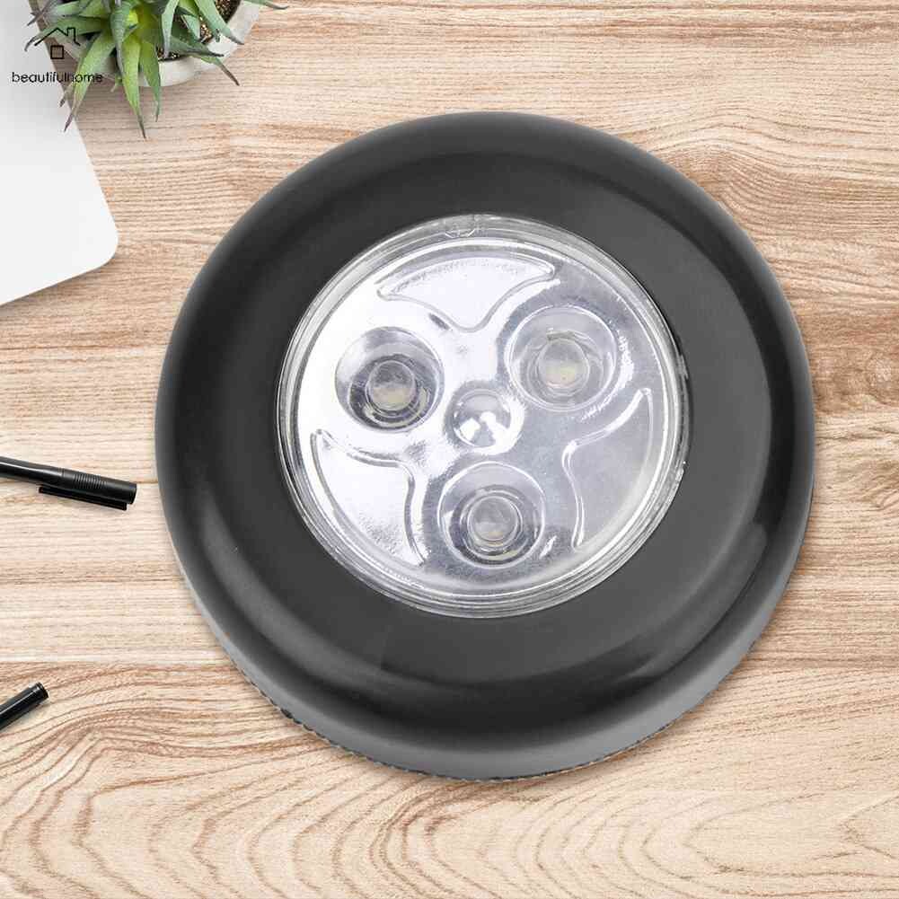 3 LED Battery Powered Stick Tap Touch Lamp Light Wall Kitchen Closet Lighti
