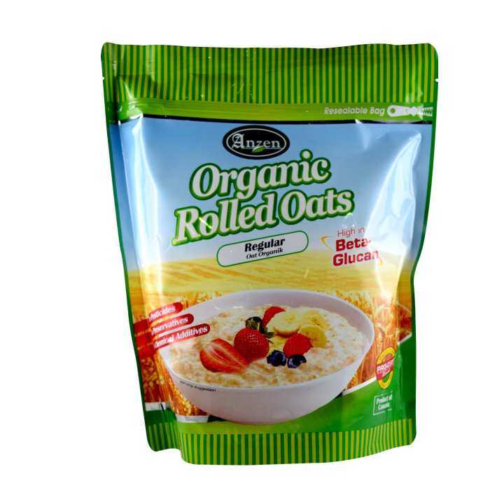 Anzen Organic Rolled Oats Regular 1kg Canada Lazada