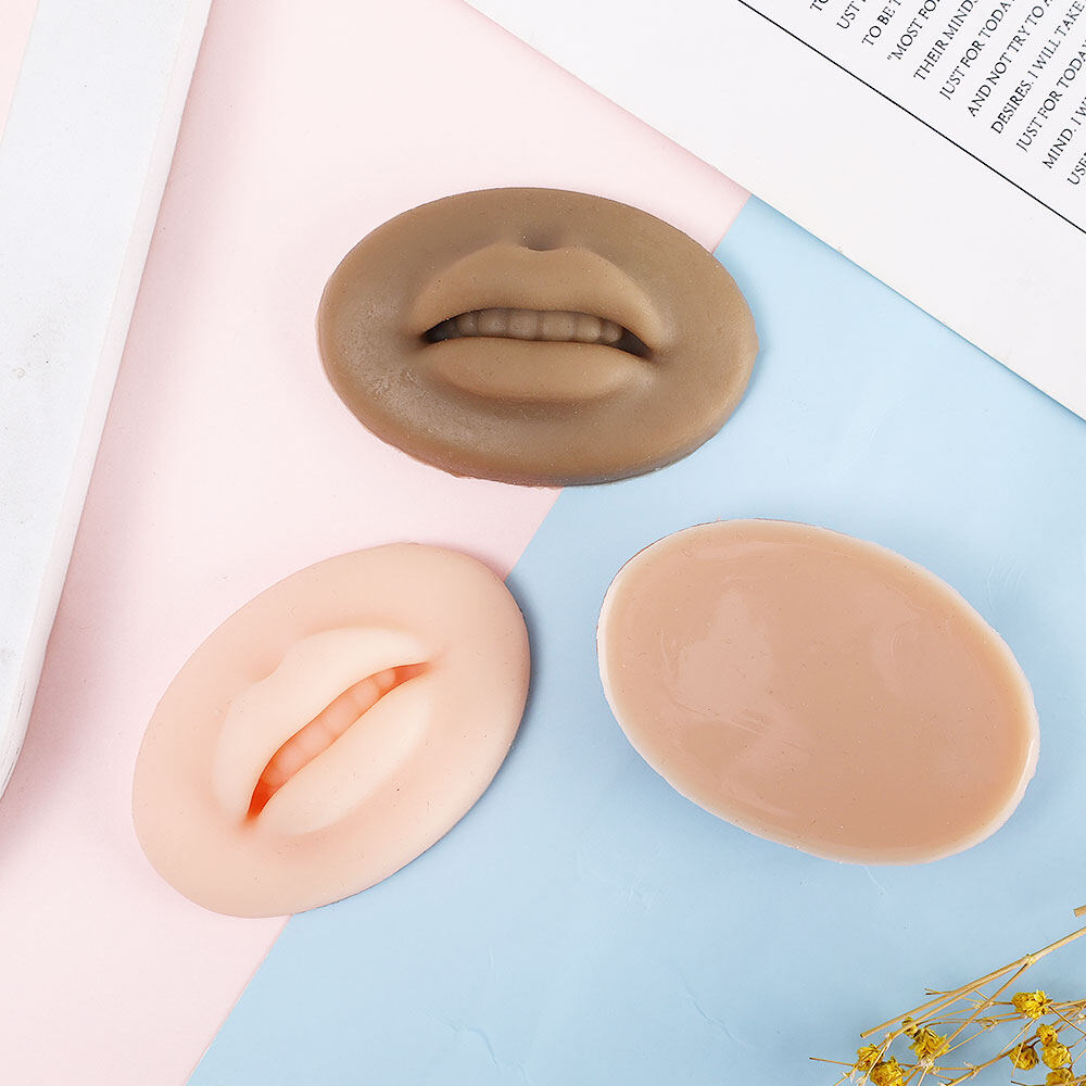 Khối Môi Thực Hành Bằng Silicon 5D Có Thể Tái Sử Dụng Microblading Dành Cho Người Mới Bắt Đầu Tập Xăm Trang Điểm Vĩnh Viễn